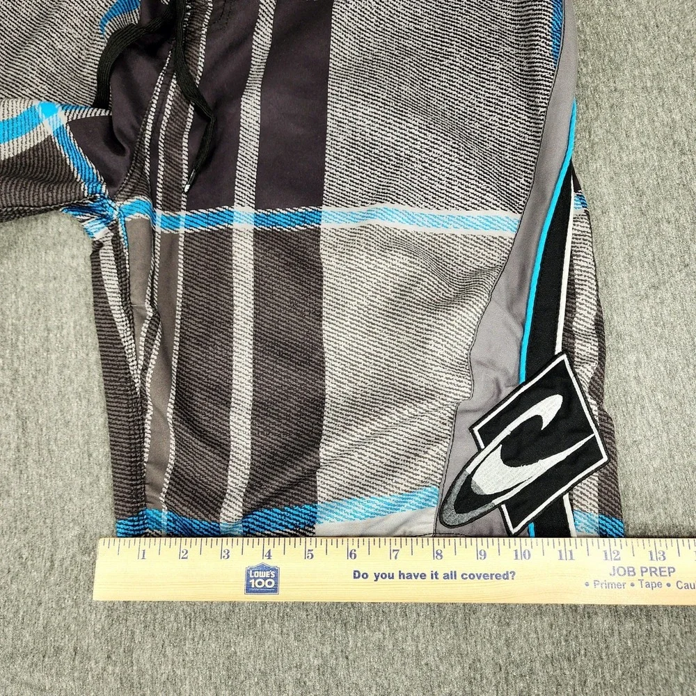 ONeill Board Short sz 40 Men Plaid Blue Black White 10